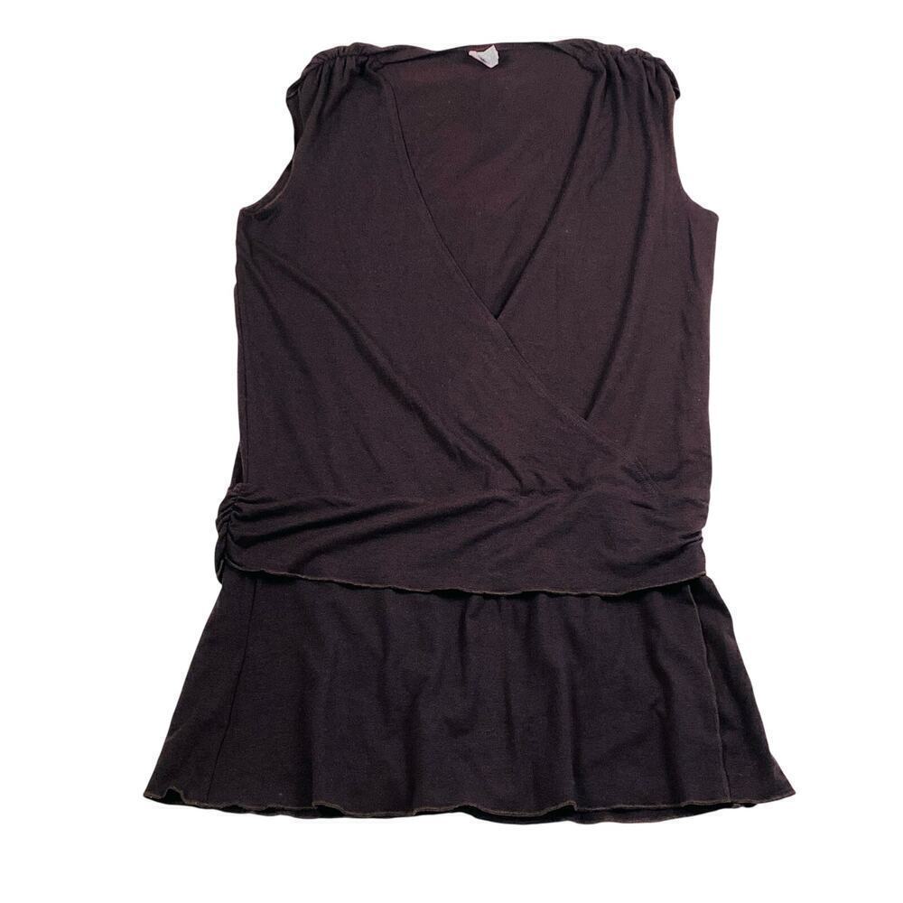 Becca Rebecca Virtue Dark Brown Sleeveless Drop Waist Dress Size L